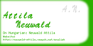 attila neuwald business card